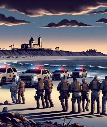 Border agents detain 23 during unsuccessful smuggling operation off California shoreline.